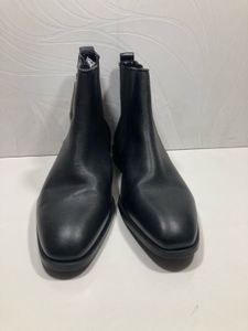 Zara Black Leather Chelsea Boots 🥾👢ORIGINAL 43si