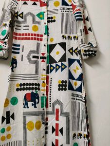 Beautiful Print Multicolour &#39;W&#39; kurtha