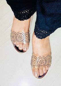 Rocia Rhinestone Clear Strap Sandals