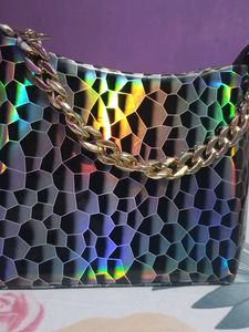 Holographic Chain Shoulder Bag