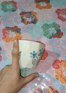 Bubble tea mug with saucer