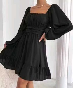 Chic Black Long Sleeve Dress