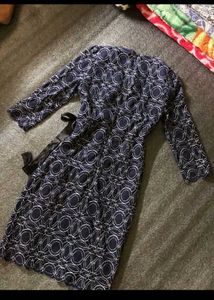Elegant Navy Print Dress