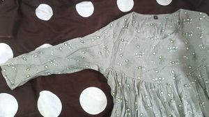 Grey Floral Dress 🌸 – Good Condition