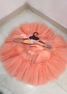 Peach Tulle Party Dress