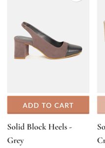 Marc loire Grey Block Heel Slingbacks