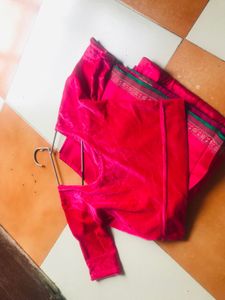 Simple Saree With Patticoat Blouse