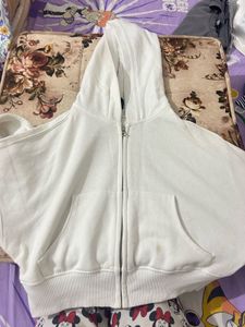 H&M Cropped Zip-up Hoodie