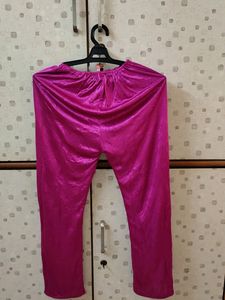 Pink Satin Pajama Pants