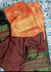 Elegant Green Silk Saree
