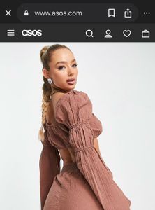 Asos coachella Brown Crop Top