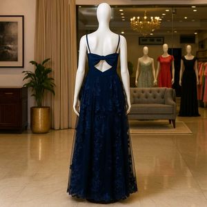 Elegant Navy Blue Gown