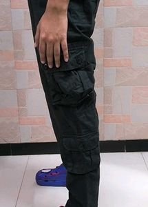 Pack Of 2 Blue And Black Cargo Pants