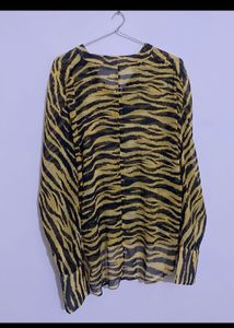 Mango Animal Print Blouse