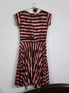 Striped Fit &amp; Flare Dress