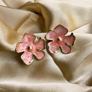 Antitarnish Enamel Painting Floral Earrings