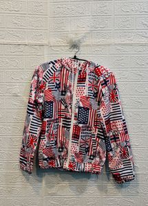 🇬🇧H&M Imported Patterned Zip-Up Jacket