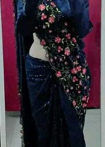 Black Sequence Partywear saree 🖤