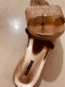 Rose Gold Embellished Flats