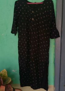 Black Floral Print Dress