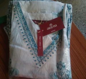 Elegant Blue Printed Kurta Set