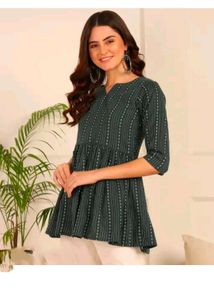 Green Peplum Top