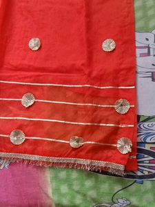 Karwachauth Special Orange Colour Gota Patti Suit