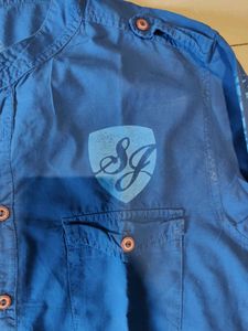 Blue Long Sleeve Casual Shirt