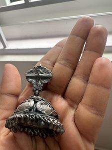 Tribe By Amrapali Silver Radha Krishna Jhumka