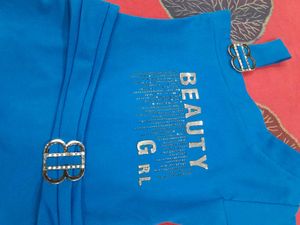 Blue mini dress for little girls