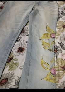 Embellished Flare Jeans