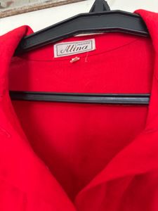 ALINA PLATTED GOTHIC RED SHIRT