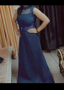 Elegant Blue Ethnic Gown