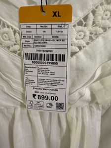 White Lace Detail Dress,M n L Size Cal Also Wear
