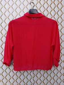 New With Tag Korean Cute Moti Red Shirt