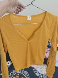 Mustard Crop Top