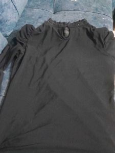 Elegant Black Embellished Top