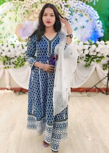 Suit With Pant And Dupatta Set