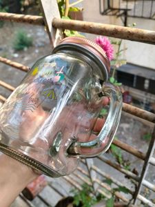 Mason Jar with Handle &amp; Lid