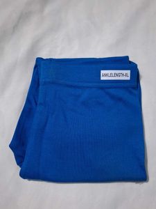 Blue Ankle Length Leggings