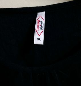 Embroidered Black Top