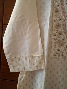 Embroidered White Kurta