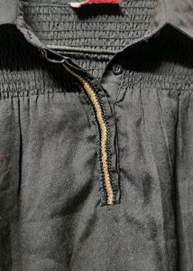 Long Sleeve Black Tunic Top