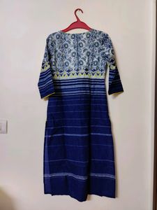 BRAND NEW Indigo Print Aurelia Kurti (XS/S)