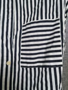 Black &amp; White Striped Mini Dress