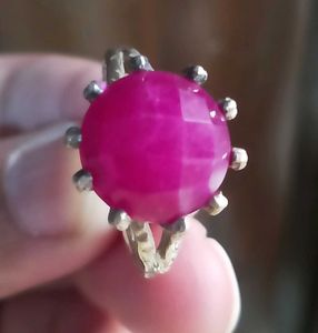 Sterling Silver Queen Ruby Gemstone Ring
