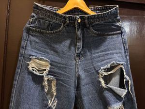 Ripped Wide Leg Jeans