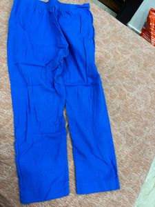 W Linen Blue Ethnic Pant In Size 8
