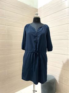 MANGO Navy Blue Casual Dress