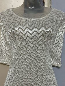 Pintrest Sparkly Silver Mini Dress